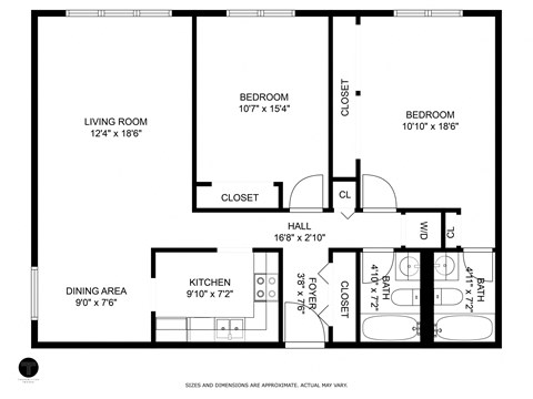 a floor plan of a home with a small footprint